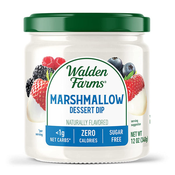 Walden Farms Marshmallow Dipping, 12-oz, Dessert Dip for Strawberries, Bananas, Pretzels, Cookies, and Snacks, Sugar and Calorie Free, Non-Dairy, Keto and Vegan Friendly