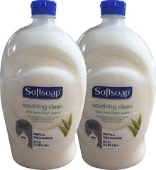 Softsoap Hand Soap Soothing Aloe Vera Moisturizing Hand Soap Refill Twin Pack (Total 160 Fl. Oz, 80 Fl. Oz x 2)