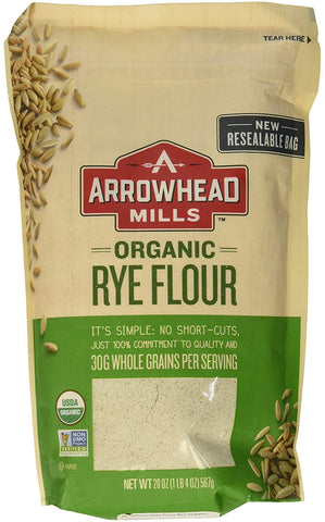 Roll over image to zoom in Arrowhead Mills Flour Rye Organic, 20 oz (3 Pack)