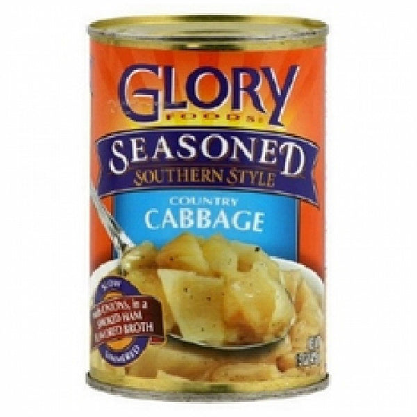 Glory Foods, Seasoned, Country Cabbage, 15oz Can (Pack of 6)