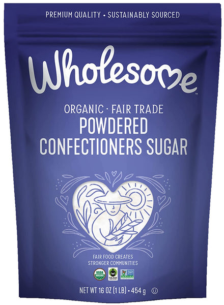 Wholesome Sweeteners, Inc., Organic Powdered Confectioners Sugar, 16 oz (454 g) - 2pcs