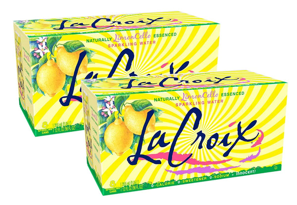 LaCroix Limoncello 0 Cal, 0 Sugar Natural Essence Sparkling Water, 12 oz. - 2 Pack (16 Cans)