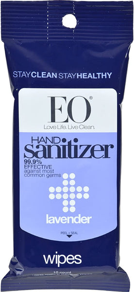 Eo Products Display Hand Santz Wipes Lav -Pack of 6,10 CT