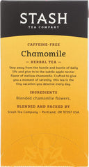Stash Chamomile Herbal Tea, Caffeine Free, 20 Tea Bags Per Box