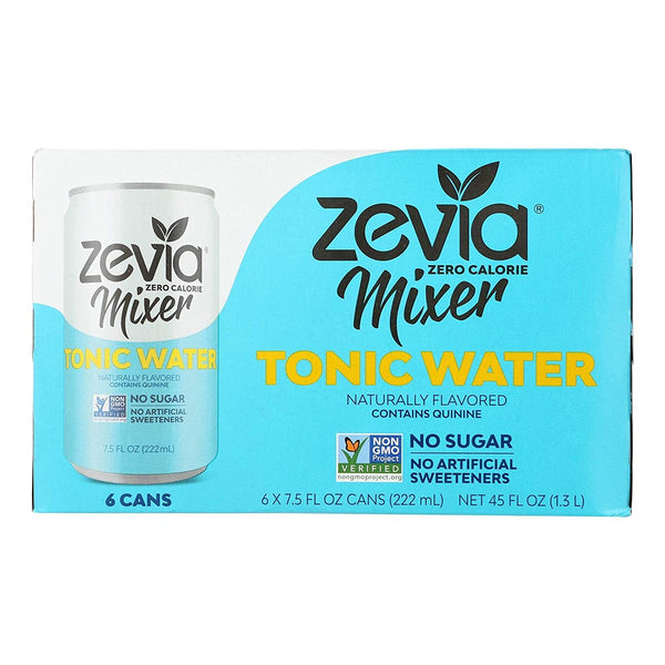 ZEVIA, SODA, TONIC WATER, ZERO CAL - 7.5 Fl Oz (Pack of 24)