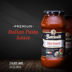 Marinara Premium Italian Pasta Sauce by Botticelli, 24oz Jars (Pack of 2) - Product of Italy - Whole30 Approved - Gluten-Free - No Added Sugar, Artificial Colors, Flavors, or Preservatives