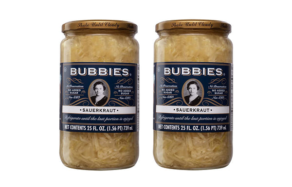 Bubbies Sauerkraut, 25 Fl Oz (Pack of 2)