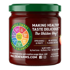 Walden Farms Strawberry Fruit Spread, Natural Sugar Free Jam, Thick and Delicious Breakfast, Snack, or Dessert Topping, No Fat or Calories, 12-oz Jar