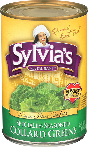 Sylvia's Specially-Seasoned Collard Greens, 14.5 Ounce Cans (Pack of 12)