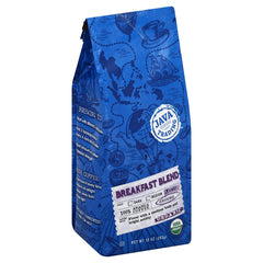 Java Trading Company Organic Ground Coffee, Breakfast Blend, 10 Oz