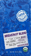 Java Trading Company Organic Ground Coffee, Breakfast Blend, 10 Oz