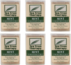 Tea Tree Therapy - Tea Tree & Menthol Toothpicks 100-count (Pack of 6)