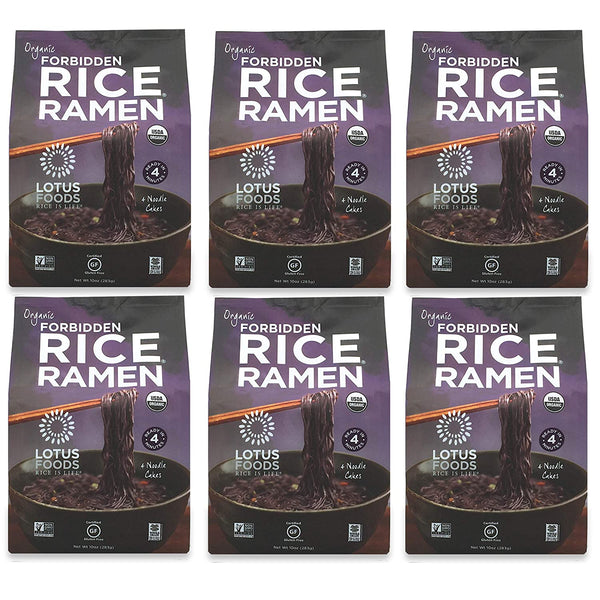 Lotus Foods Gourmet Organic Forbidden Rice Ramen Noodles, 10 Ounce, 6 Count