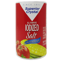 Salt Superior Crystal The Finer Iodised Salt, 3 Pack Each 26 Oz