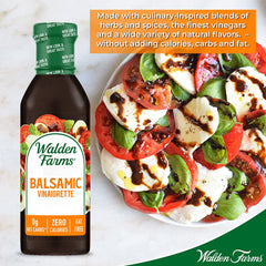 Walden Farms Balsamic Vinaigrette Dressing, 2-Pack, Fresh Sweet Salad and Pizza Topping, Sugar Free, 0g Net Carbs, and Keto Friendly, Vegan, 12 oz. Bottles