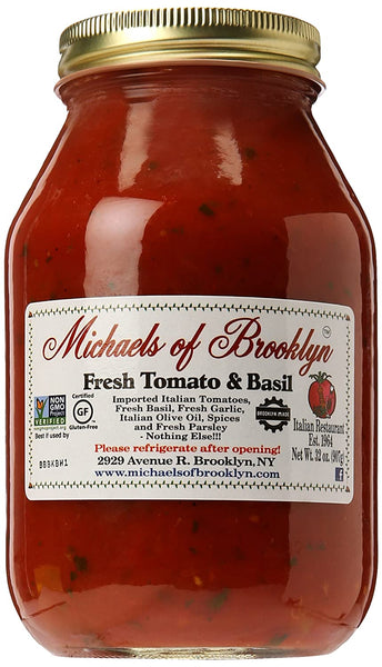 Michaels of Brooklyn Pasta Sauce, Fresh Tomato & Basil, 32 oz