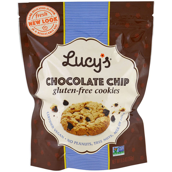 Lucy's, Gluten Free Chocolate Chip Cookies, 5.5 oz (156 g) - 2PC