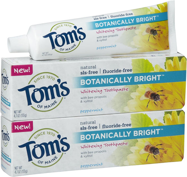 Tom's of Maine Botanically Bright, Peppermint - 4.7 oz - 2 pk