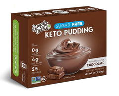 Simply Delish Natural Instant Chocolate Pudding - Sugar Free, Non GMO, Gluten Free, Fat Free, Vegan, Keto Friendly - 1.7 OZ (Pack of 3)