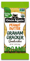 Once Again Peanut Butter Graham Cracker Sandwiches - Organic & Gluten Free, Non-GMO - Gluten Free Certified, Vegan, Kosher - Box of 8 Sandwich Packs