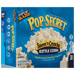 Pop Secret Popcorn, Sweet 'n Crunchy Kettle Corn Microwave Popcorn, 2.64 Oz Sharing Bags, 3 Ct