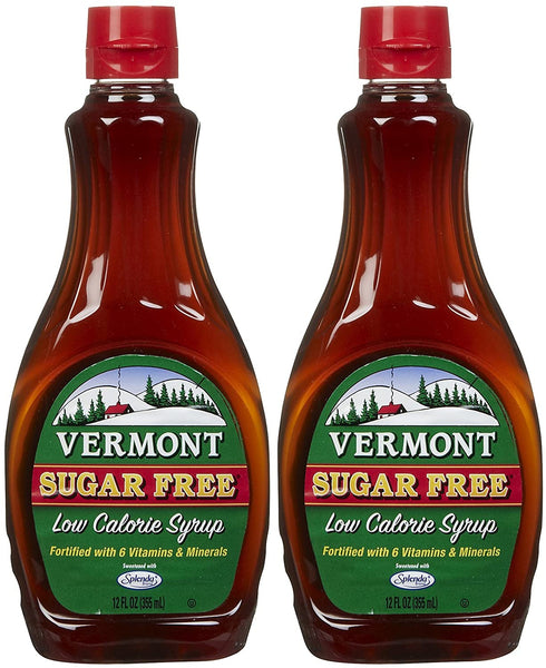 Maple Grove Farms Vermont Sugar Free Syrup, 12 Fl Oz (Pack of 2)