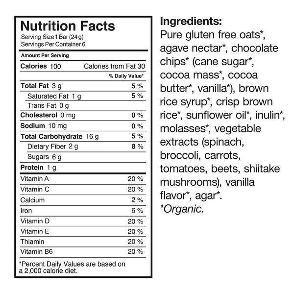 MadeGood Chocolate Chip Granola Bars, 3 Pack (18 bars); Gluten-Free Oats and Delicious Chocolate Chips; Contains Nutrients of 1 Serving of Vegetables; Allergy-Friendly, Full of Chewy, Tasty Goodness