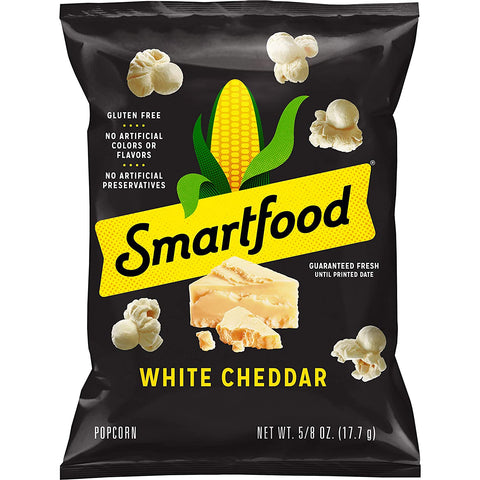 Smartfood White Cheddar Flavored Popcorn, 0.625 Ounce (Pack of 40) (Packaging May Vary)