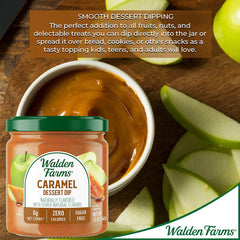 Walden Farms Caramel Dipping, 12-oz Dessert Dip for Strawberries, Bananas, Pretzels, Cookies, and Snacks, Sugar and Calorie Free, Non-Dairy, Keto and Vegan Friendly, 2 Pack Jars