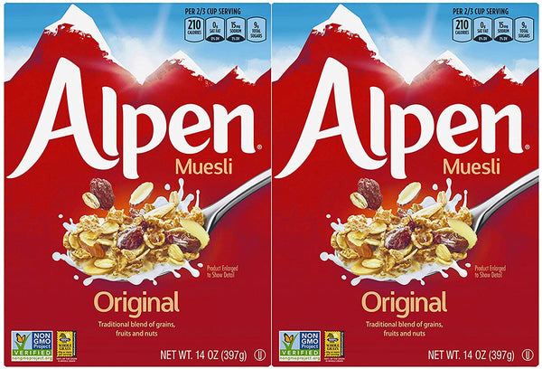 Alpen All Natural Muesli Cereal Original -- 14 oz (Pack of 2)
