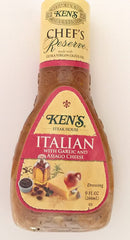 Ken's Steak House Chef's Reserve Italian Dressing with Garlic & Asiago Cheese (Pack of 3) 9 oz Bottles