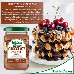 Walden Farms Whipped Chocolate Peanut Spread, Fat and Calorie Free Nut Butter, Natural Fresh Roasted Nuts, Smooth and Creamy Classic Flavor, 12 oz Jar