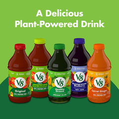 V8 High Fiber 100% Vegetable Juice, Vegetable Blend with Tomato Juice and Dietary Fiber, 46 FL OZ Bottle