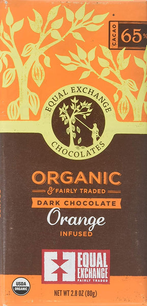 Equal Exchange Organic Orange Chocolate, 12 Count