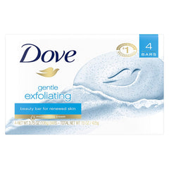 Dove Beauty Bar for Softer Skin Gentle Exfoliating More Moisturizing Than Bar Soap 4 oz 4 Bars