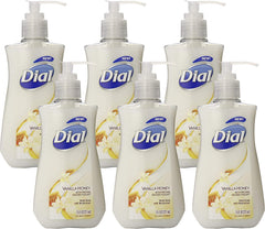 Dial Liquid Hand Soap, Vanilla Honey, 7.5 Fluid Ounces, Pack of 6