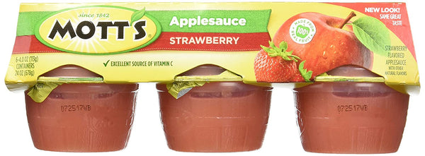 Mott's Fruitsations Strawberry Applesauce, 4 Ounce (Pack of 12)