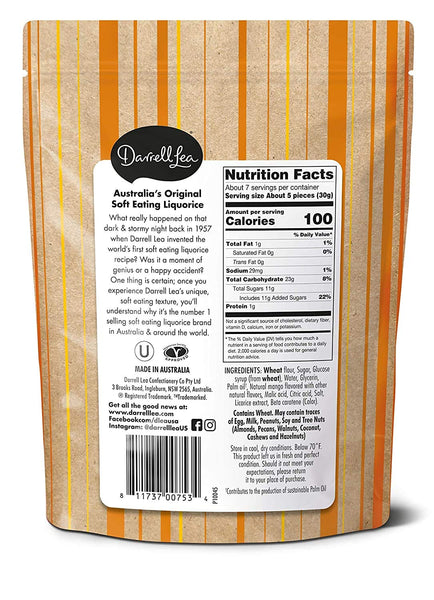 Darrell Lea Mango Soft Eating Liquorice, 7 oz Bags, 3 pk