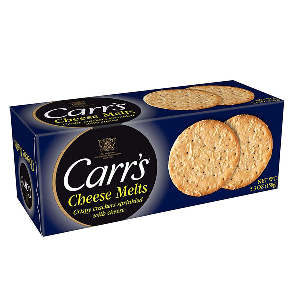 Carr's Cheese Melts Crispy Crackers Sprinkled With Cheese 5.3 Ounce (Pack of 2)