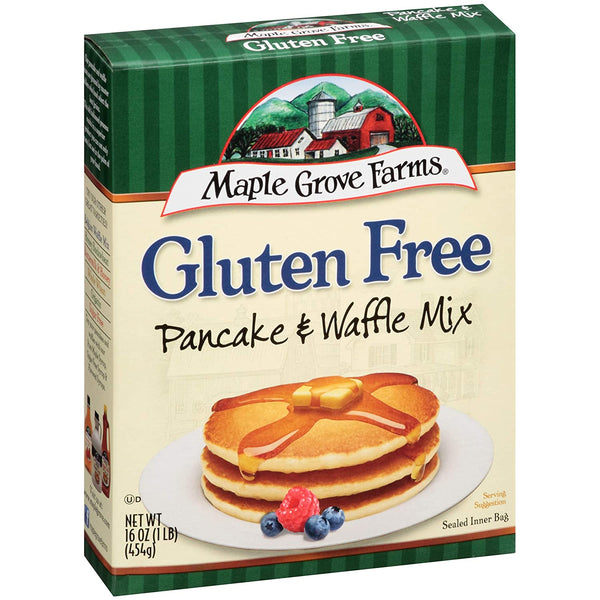 Maple Grove Farms, Pancake & Waffle Mix, Gluten Free, 16 Ounce Boxes (Pack of 4)