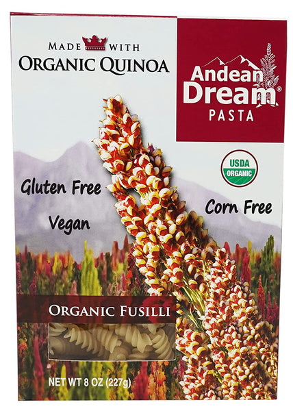 Andean Dream Organic Quinoa Fusilli Pasta, 8 Ounce -- 12 per case.12