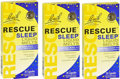Bach Rescue Sleep Liquid Melts, Dissolvable Capsules 28 ea ( Pack of 3 )