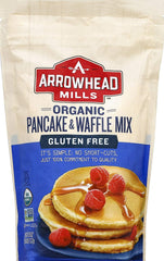 Roll over image to zoom in Arrowhead Mills Gluten Free Pancake & Waffle Mix, Organic, 26 Ounce Bag (Pack Of 6)