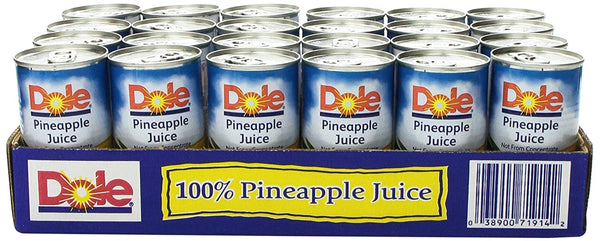 Dole Pineapple Juice, 6 Fl Oz (Pack of 24)