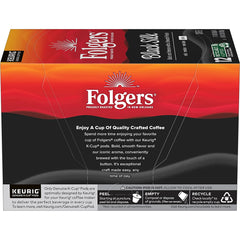 Folgers Black Silk Dark Roast Coffee, 12 Keurig K-Cup Pods