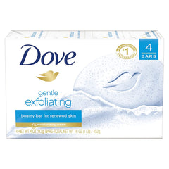 Dove Beauty Bar for Softer Skin Gentle Exfoliating More Moisturizing Than Bar Soap 4 oz 4 Bars