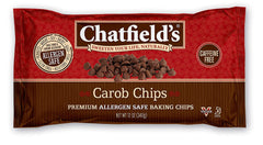 Chatfield's Allergen-Safe Carob Baking Chips, Vegan, Kosher, Gluten Nut Dairy and Soy-Free, 12 Ounce Bags, Pack of 4 (3745)