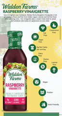 Walden Farms Raspberry Vinaigrette Dressing, 12 oz. Bottle, Fresh 0g Net Carbs Salad Topping and Sugar Free Condiment, Keto and Kosher, Natural Sweet Tangy Flavor, 2 Pack