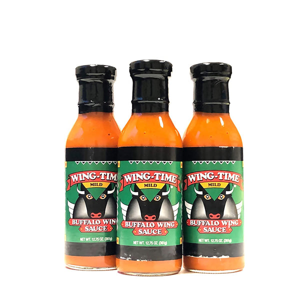 [Pack of 3] [MILD] Wing Time Traditional Buffalo Wing Sauce - 13 Fl Oz
