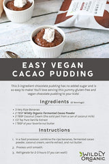 Fermented Organic Cacao Powder - Organic Chocolate - Raw Cacao Powder Organic - Cacao Powder Organic Raw - Minimally Processed - Fermented Cacao Powder - Fair Trade Cacao - 8 Oz - Wildly Organic